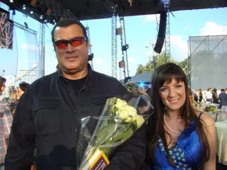 With Steven Seagal at the Federation Charity Foundation
