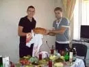 With Russian writer Oleg Roy